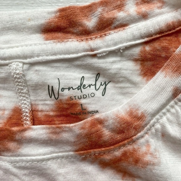 Wonderly Orange/Rust Tie Dye Cap Sleeve Top - Picture 5 of 9